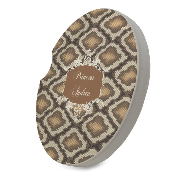 Snake Skin Sandstone Car Coaster - STANDING ANGLE