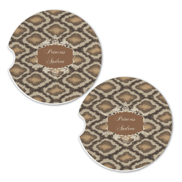 Snake Skin Sandstone Car Coasters - Set of 2