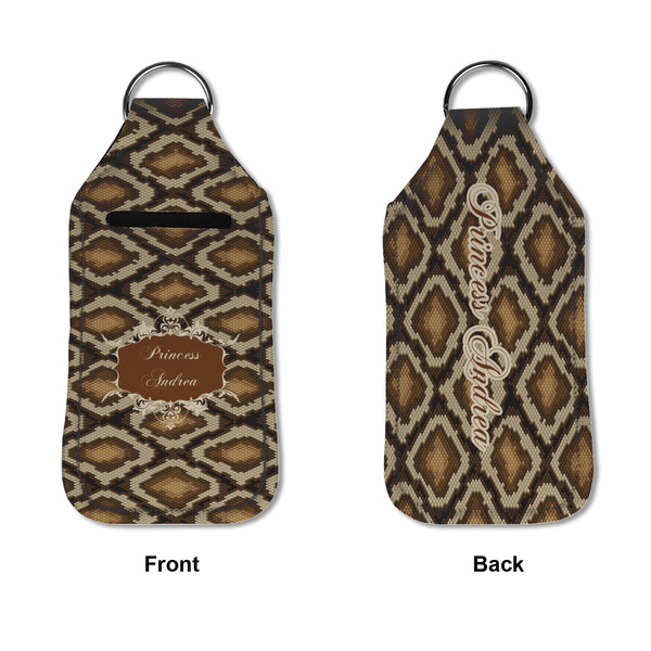 Snake Skin Sanitizer Holder Keychain - Large APPROVAL (Flat)
