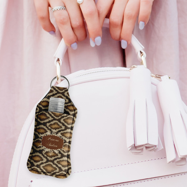 Snake Skin Sanitizer Holder Keychain - Large (LIFESTYLE)