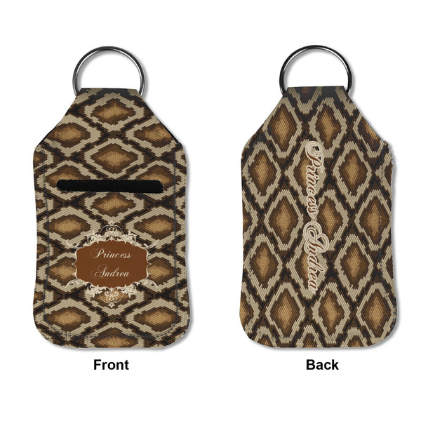 Snake Skin Sanitizer Holder Keychain - Small APPROVAL (Flat)