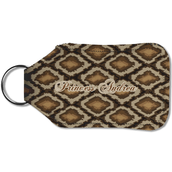 Snake Skin Sanitizer Holder Keychain - Small (Back)