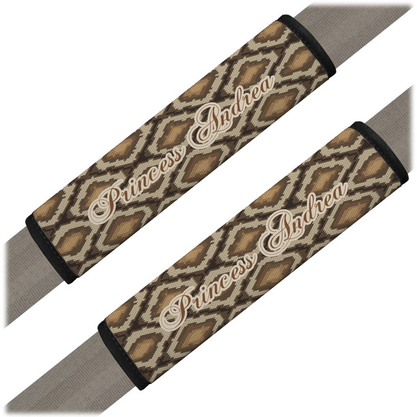 Custom Snake Skin Seat Belt Covers (Set of 2) (Personalized)