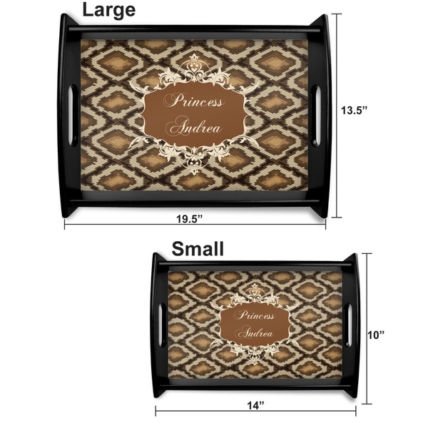 Snake Skin Serving Tray Black Sizes