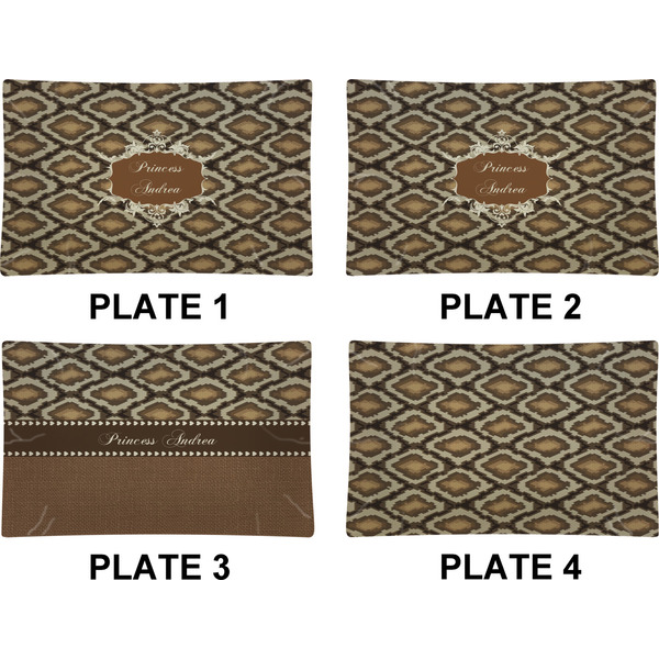 Snake Skin Set of Rectangular Dinner Plates (Approval)