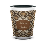 Snake Skin Ceramic Shot Glass - 1.5 oz - Two Tone - Set of 4 (Personalized)