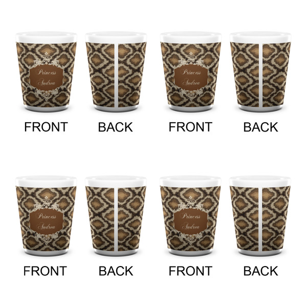 Snake Skin Shot Glass - White - Set of 4 - APPROVAL