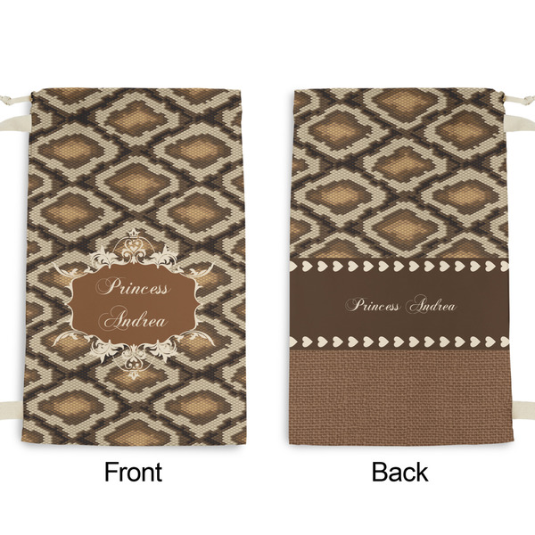 Snake Skin Small Laundry Bag - Front & Back View