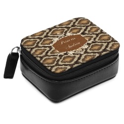 Snake Skin Small Leatherette Travel Pill Case (Personalized)