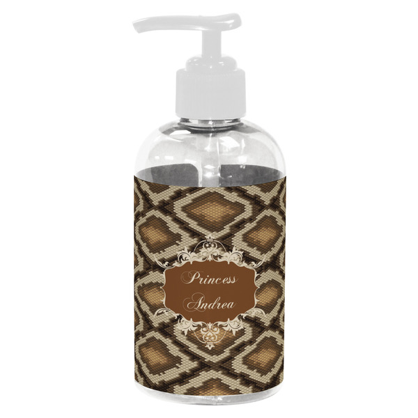 Custom Snake Skin Plastic Soap / Lotion Dispenser (8 oz - Small - White) (Personalized)