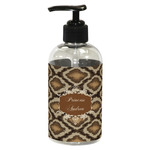Snake Skin Plastic Soap / Lotion Dispenser (8 oz - Small - Black) (Personalized)