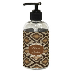 Snake Skin Plastic Soap / Lotion Dispenser (8 oz - Small - Black) (Personalized)