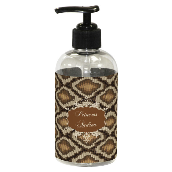 Custom Snake Skin Plastic Soap / Lotion Dispenser (8 oz - Small - Black) (Personalized)