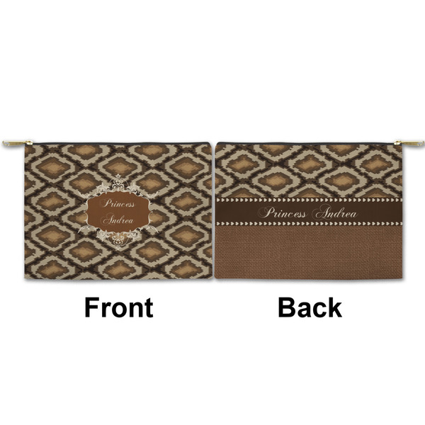 Snake Skin Small Zipper Pouch Approval (Front and Back)