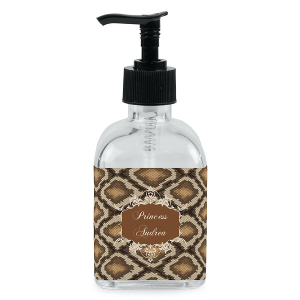 Custom Snake Skin Glass Soap & Lotion Bottle - Single Bottle (Personalized)