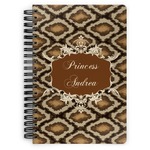 Snake Skin Spiral Notebook - 7x10 w/ Name or Text