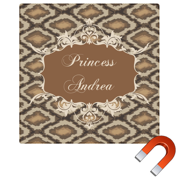 Custom Snake Skin Square Car Magnet - 10" (Personalized)