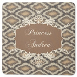 Snake Skin Square Rubber Backed Coaster (Personalized)