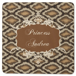 Snake Skin Square Rubber Backed Coaster (Personalized)