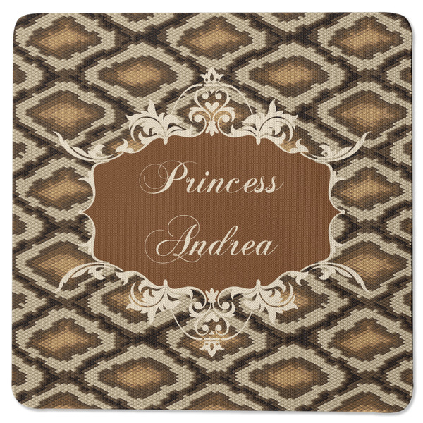 Custom Snake Skin Square Rubber Backed Coaster (Personalized)