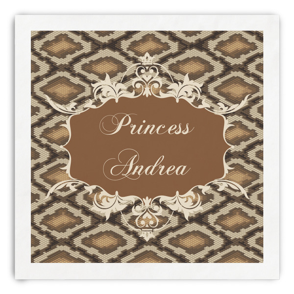 Custom Snake Skin Paper Dinner Napkins (Personalized)