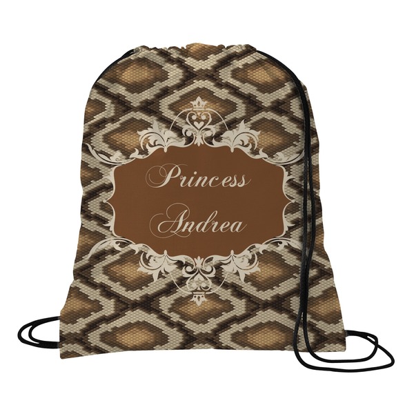 Custom Snake Skin Drawstring Backpack - Small (Personalized)