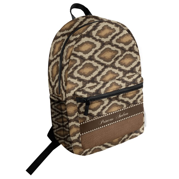 Custom Snake Skin Student Backpack (Personalized)