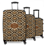 Snake Skin 3 Piece Luggage Set - 20" Carry On, 24" Medium Checked, 28" Large Checked (Personalized)