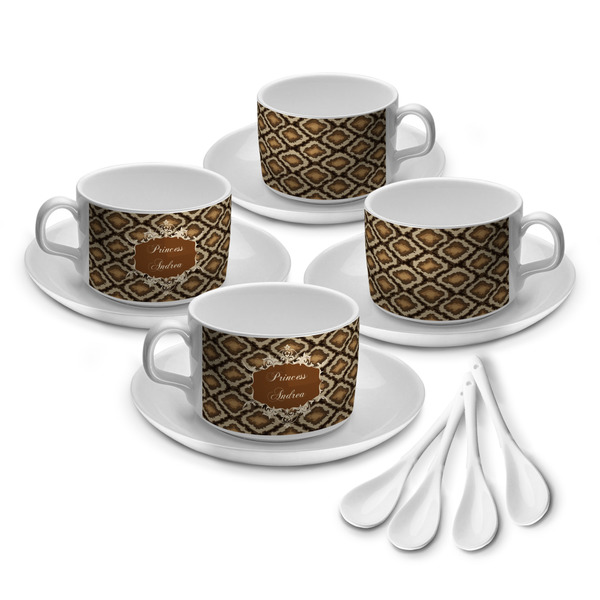 Custom Snake Skin Tea Cup - Set of 4 (Personalized)