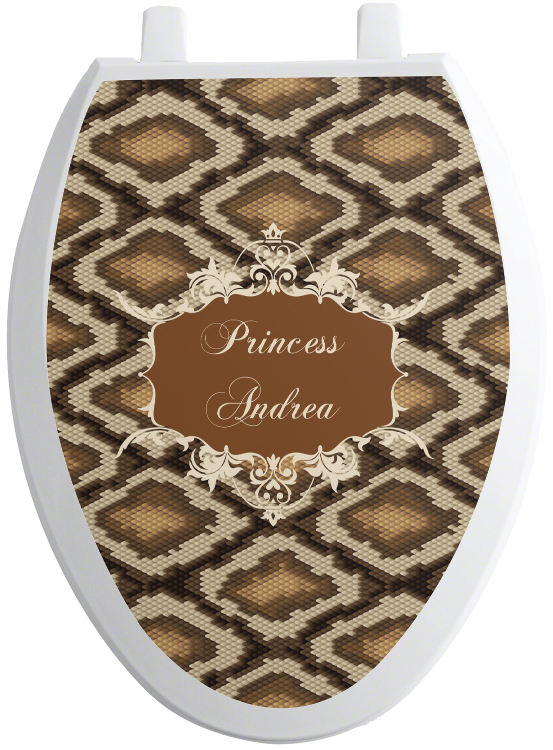 Snake Skin Toilet Seat Decal Elongated (Personalized) YouCustomizeIt