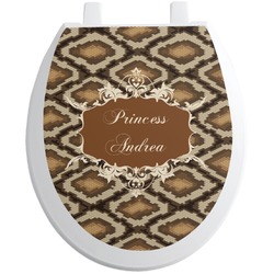 Snake Skin Toilet Seat Decal (Personalized)