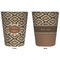 Snake Skin Trash Can White - Front and Back - Apvl