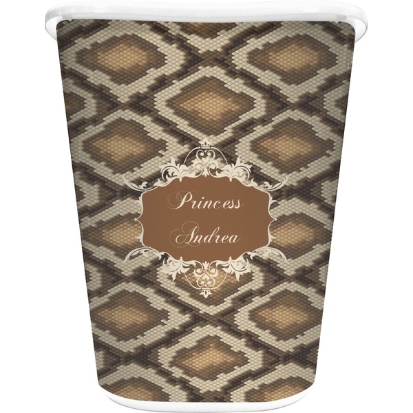 Custom Snake Skin Waste Basket (Personalized)
