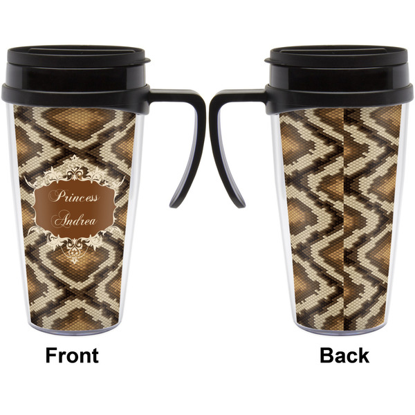 Snake Skin Travel Mug with Black Handle - Approval