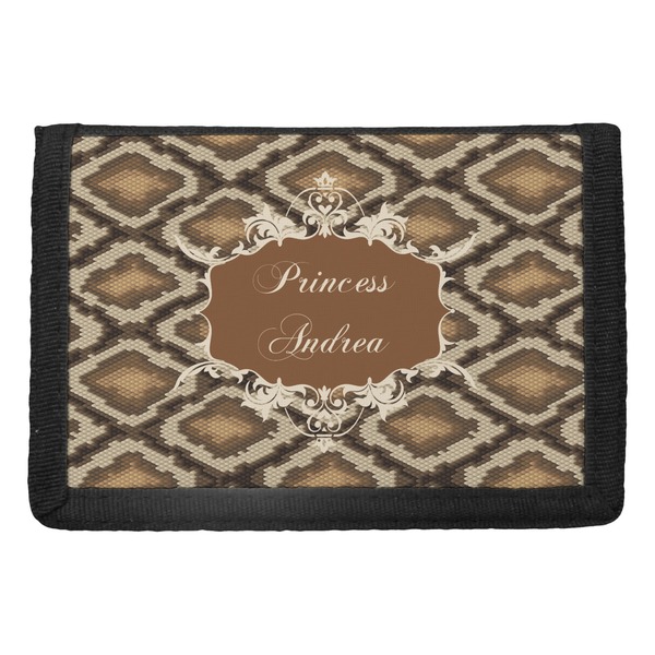 Custom Snake Skin Trifold Wallet (Personalized)