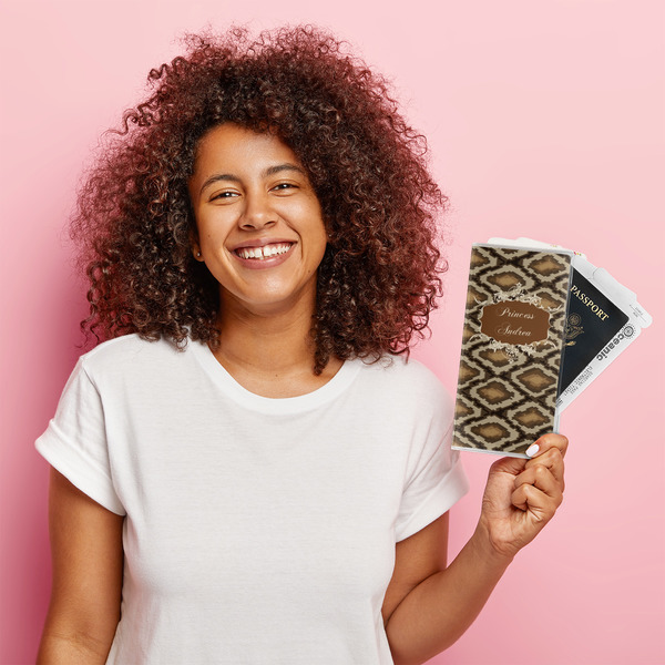 Snake Skin Vinyl Document Holder - LIFESTYLE