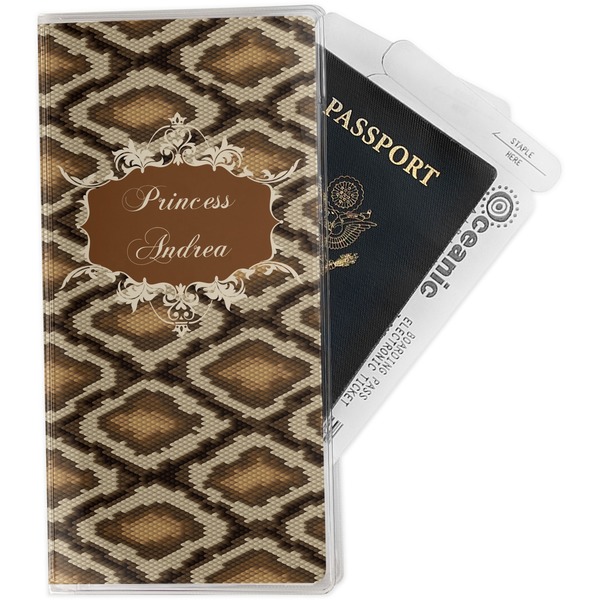 Custom Snake Skin Travel Document Holder