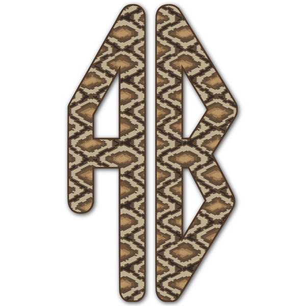Custom Snake Skin Monogram Decal - Custom Sizes (Personalized)