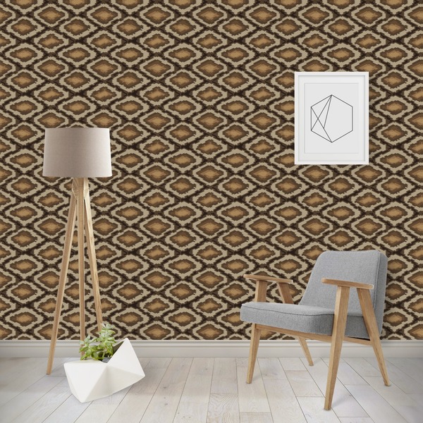 Custom Snake Skin Wallpaper & Surface Covering (Water Activated - Removable)