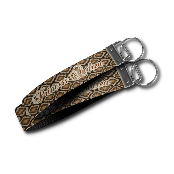 Snake Skin Webbing Keychain FOBs - Size Comparison