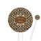 Snake Skin 5.5" Round Plastic Stir Sticks - White - Single Sided (Personalized)