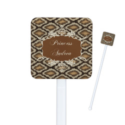 Snake Skin Square Plastic Stir Sticks - Double Sided (Personalized)