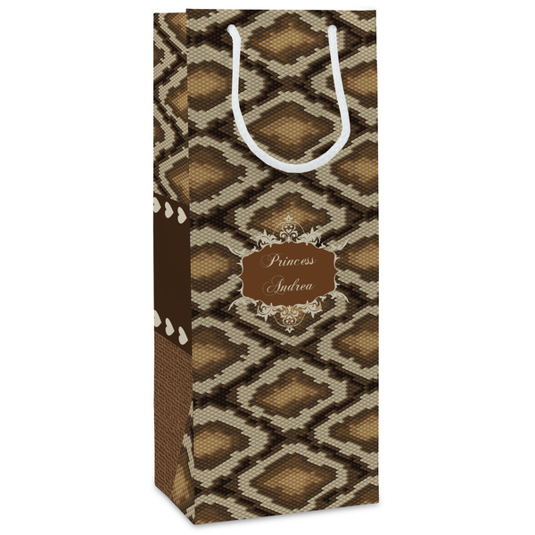Custom Snake Skin Wine Gift Bags - Gloss (Personalized)
