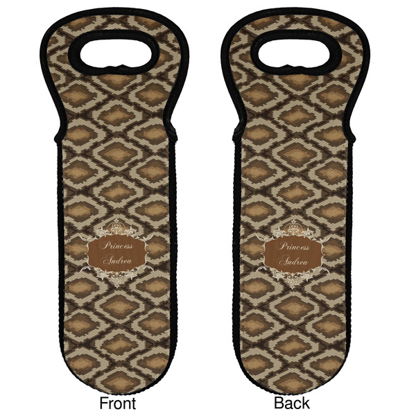 Snake Skin Wine Tote Front & Back