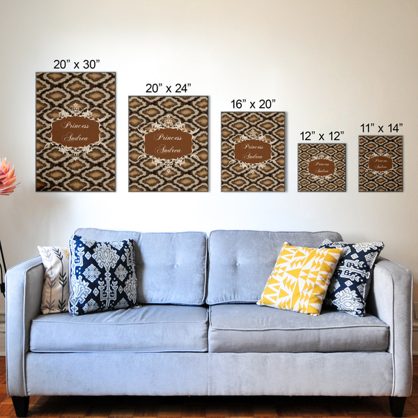 Snake Skin Wood Prints - Size Comparison
