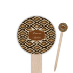 Snake Skin Round Wooden Food Picks (Personalized)