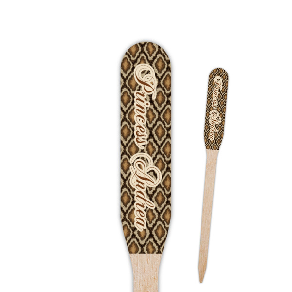 Custom Snake Skin Paddle Wooden Food Picks - Single Sided (Personalized)