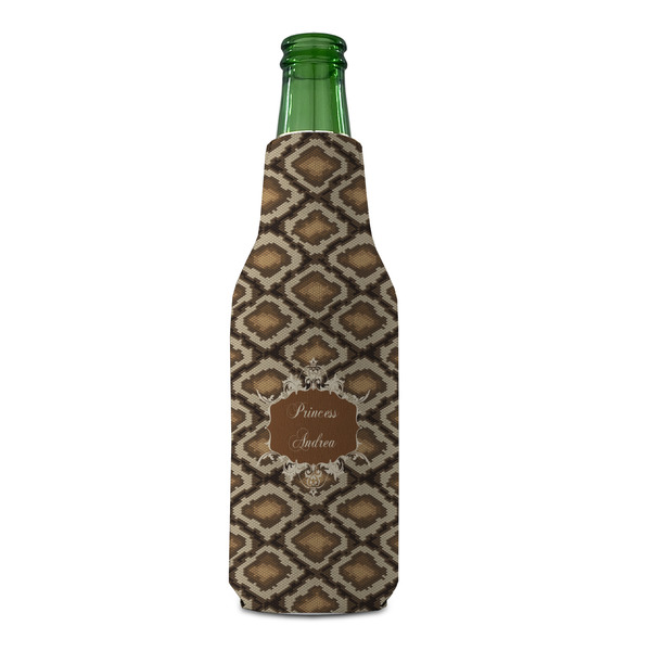 Snake Skin Zipper Bottle Cooler - FRONT (bottle)