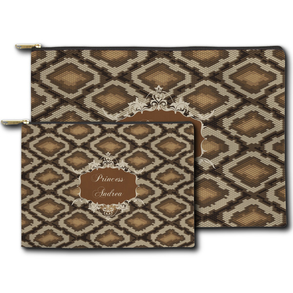 Snake Skin Zippered Pouches - Size Comparison