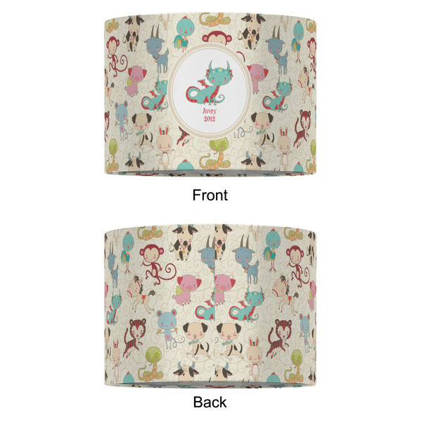 Chinese Zodiac 12" Drum Lampshade - APPROVAL (Fabric)